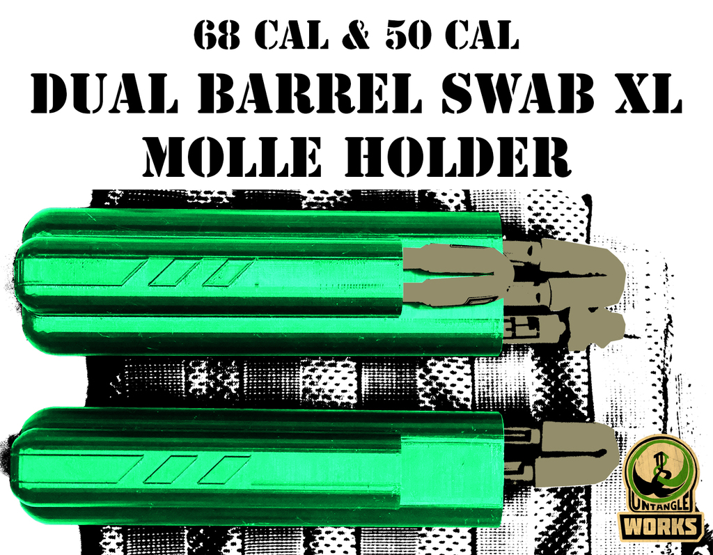 paintball barrel swab XL molle case pouch holder (68 cal and 50 cal) by