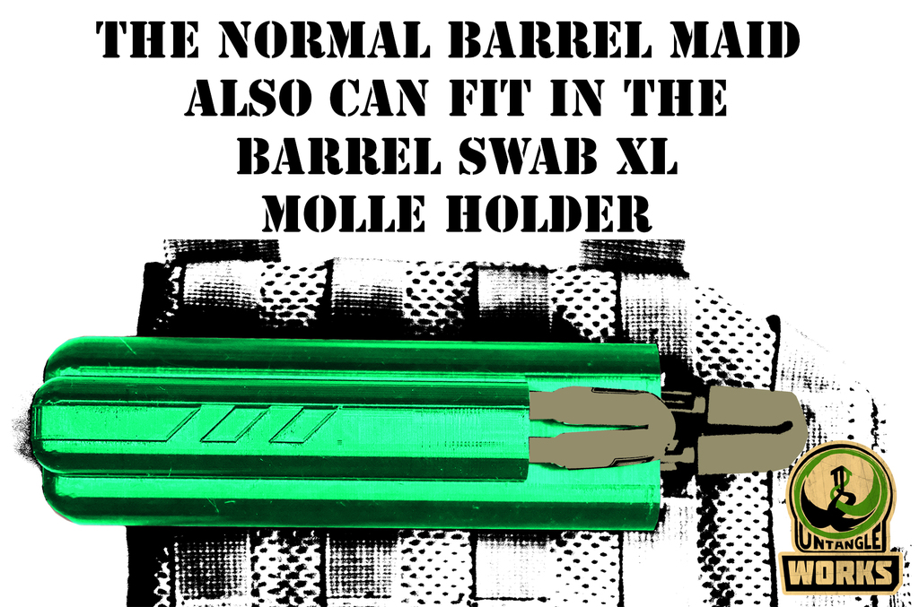 paintball barrel swab XL molle case pouch holder (68 cal and 50 cal) by