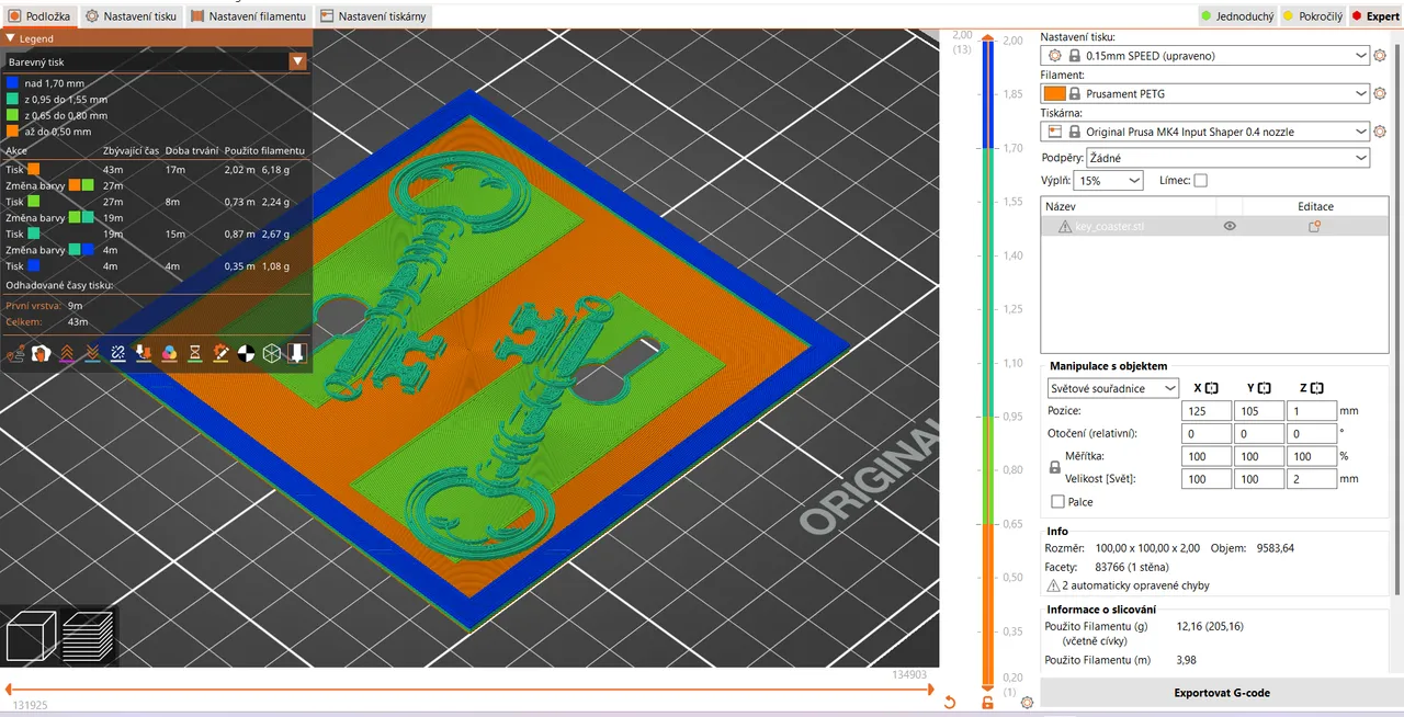 Two keys coaster by Nina Máčová | Download free STL model | Printables.com
