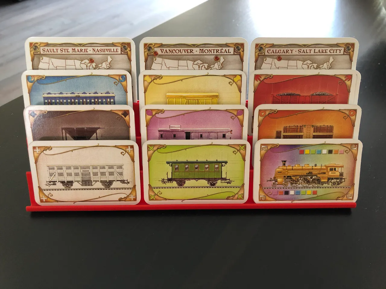 Ticket to Ride Card Tray / Board Game Organizer 