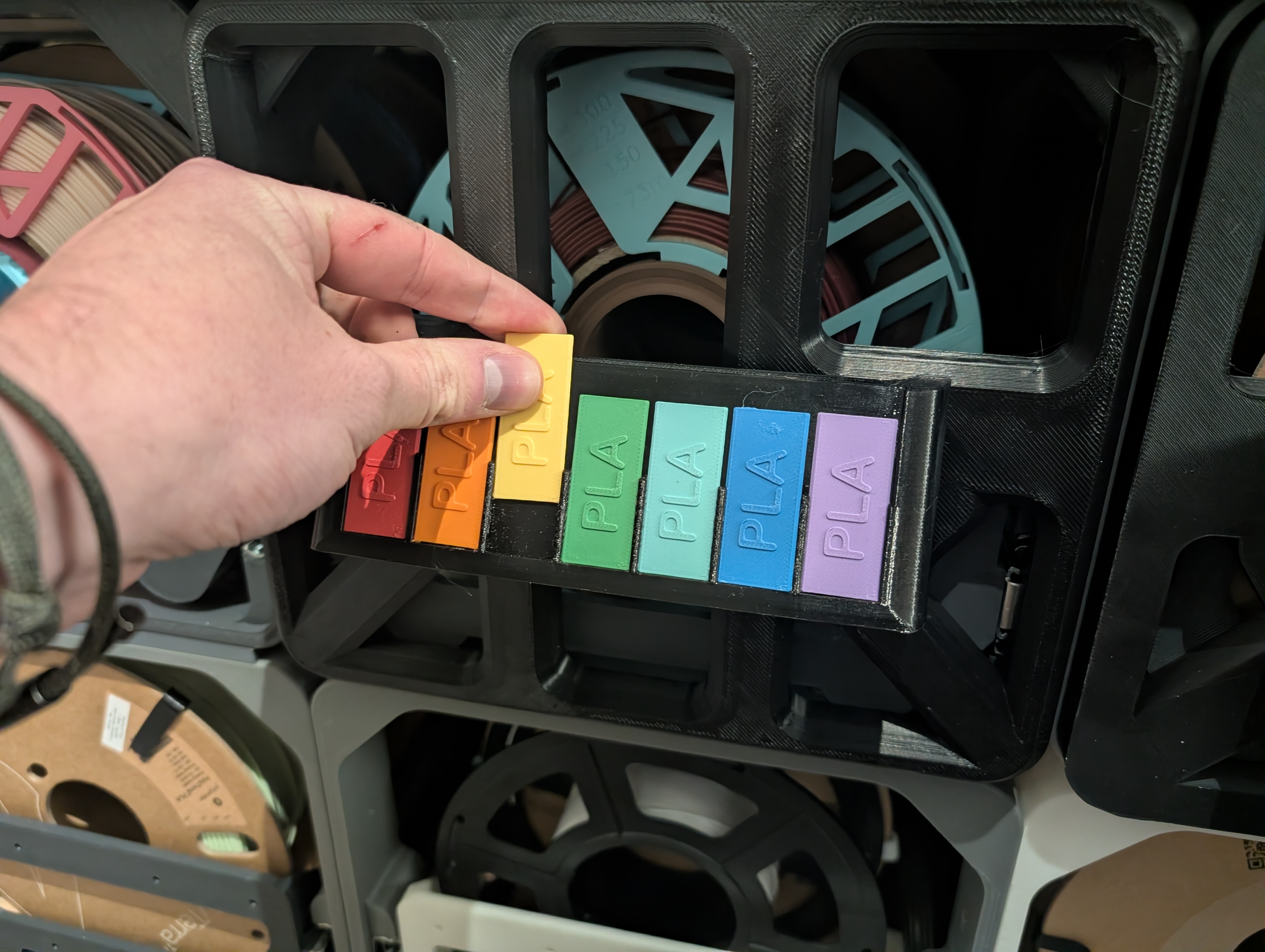 Drawer front with handle and filament samples — thumbnail 2