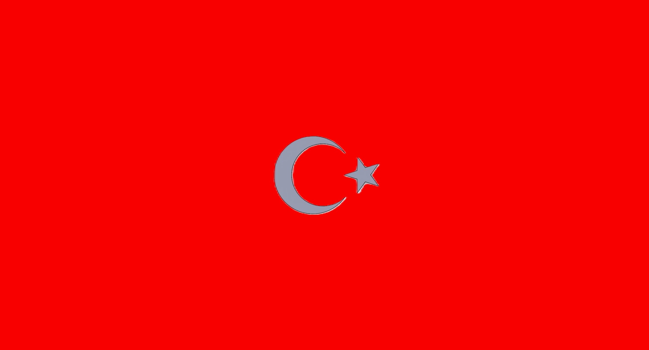 Turkish flag, star and crescent