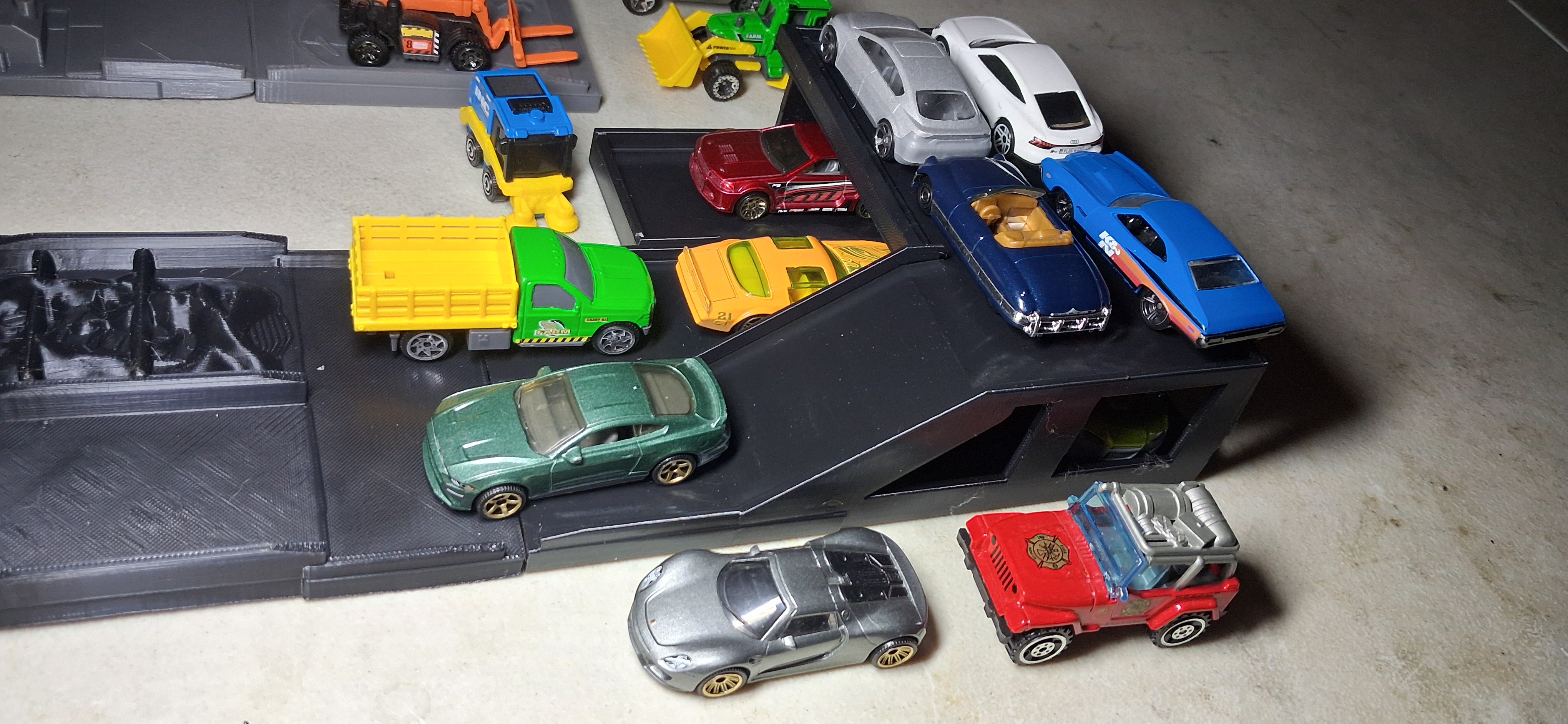 Custom City Track with Parking Garage and More for Toy Cars and Trains — thumbnail 3