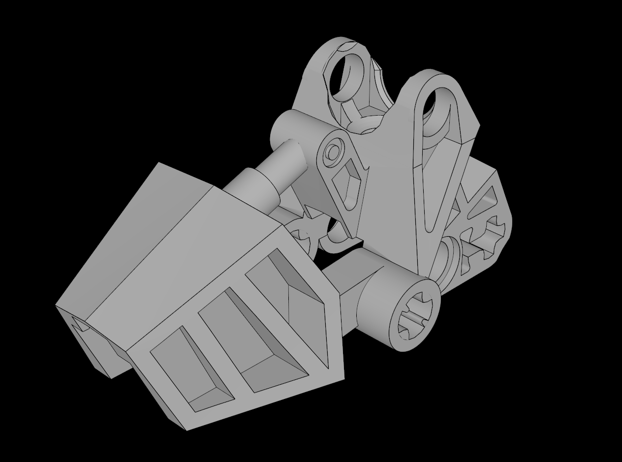 Lego Compatible (32475.dat) Constraction Foot  3 x  6 x  2.333 with Rounded Ball Socket
