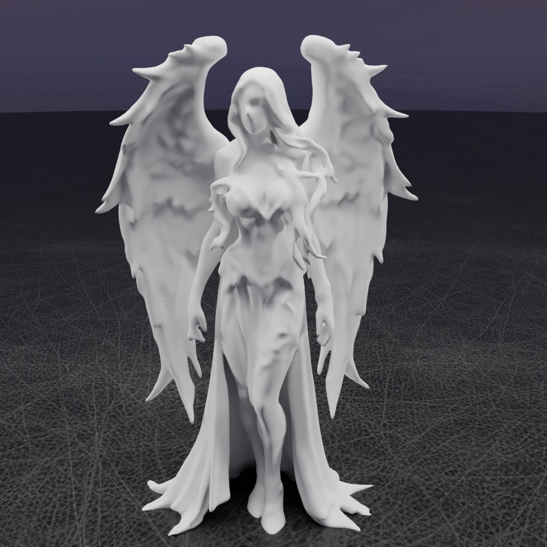 Miniatura 6 do modelo 3D Dark Angel Statue