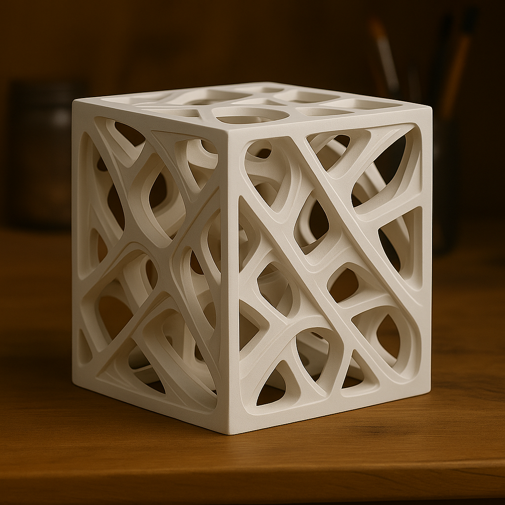 Voronoi Cube – Modern Geometric Decor