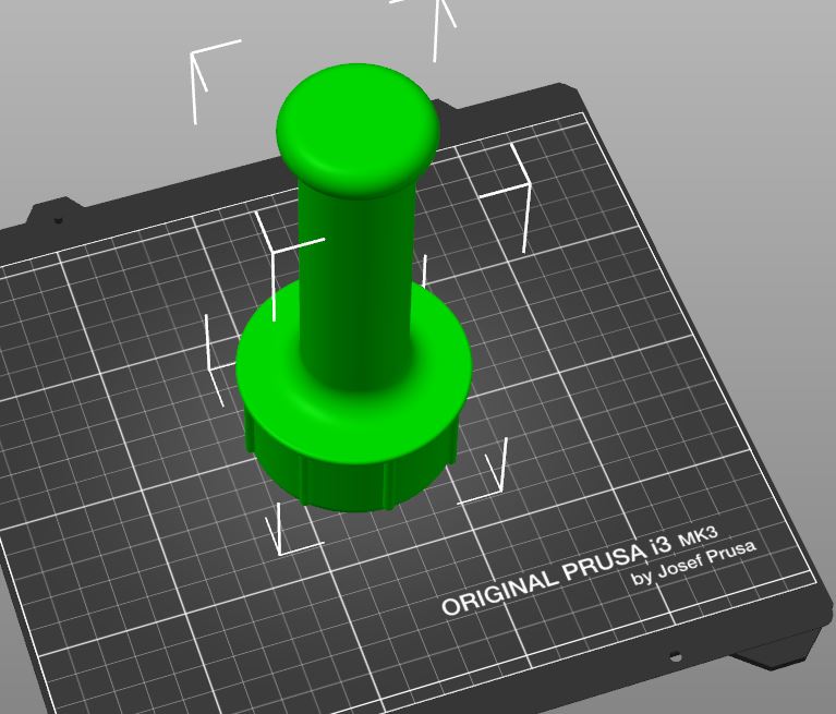 3" plastic wrap handle 3D model