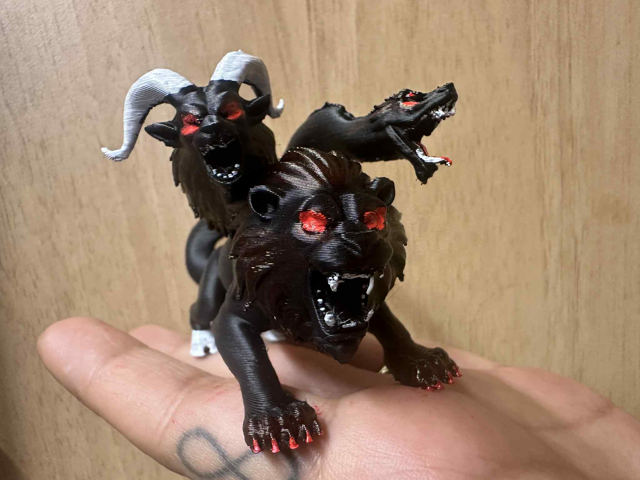 Chimera Hybrid Three-headed Beast Greek Myth Figurine