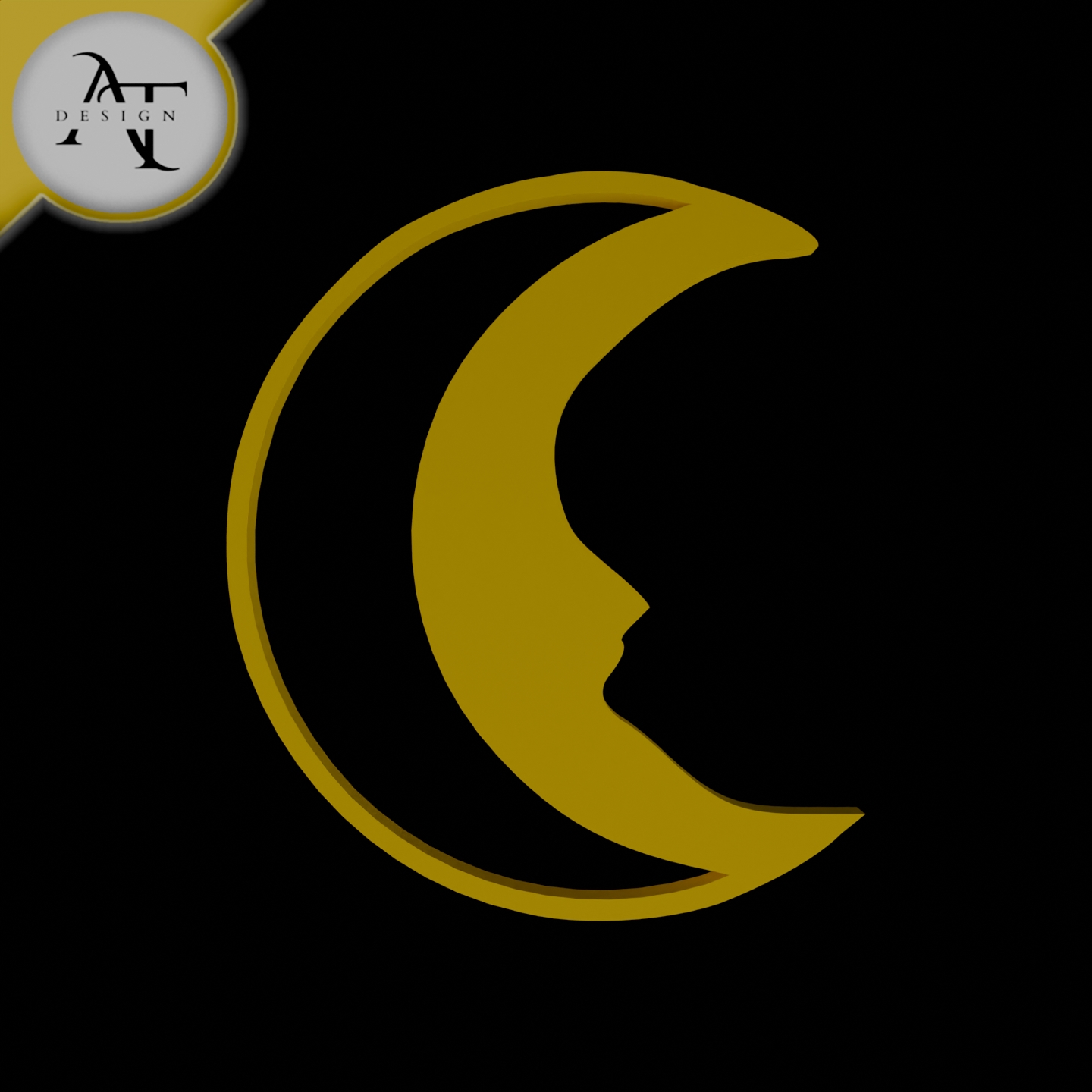 Simple Moon Symbol - 2D Art