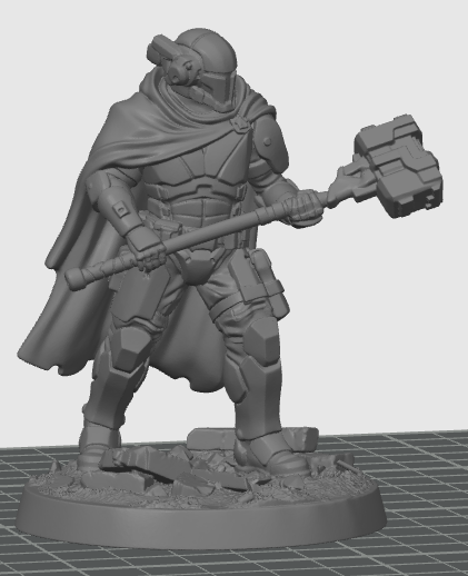 Oath Sword Bastion Knight with Two Handed Warhammer