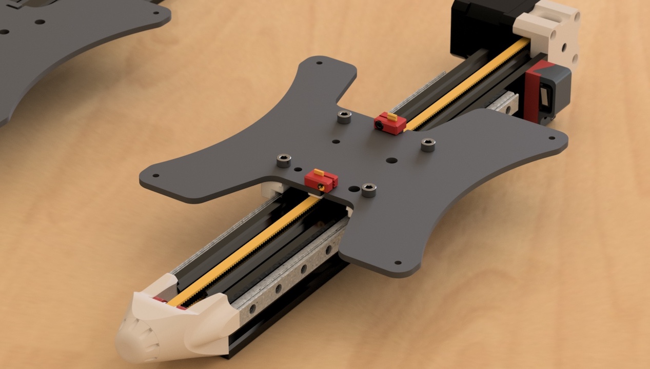 Mechanical Setup Rails Full Y axis setup - tensioner - dual rail mount - motor mount up to ...