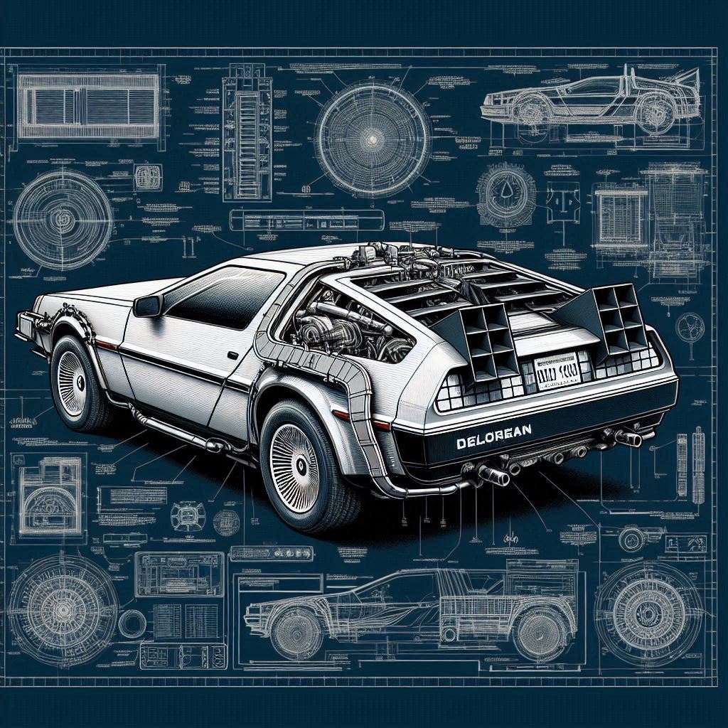 hueforge delorean blueprint par Mathieu Thiel | Téléchargez ...