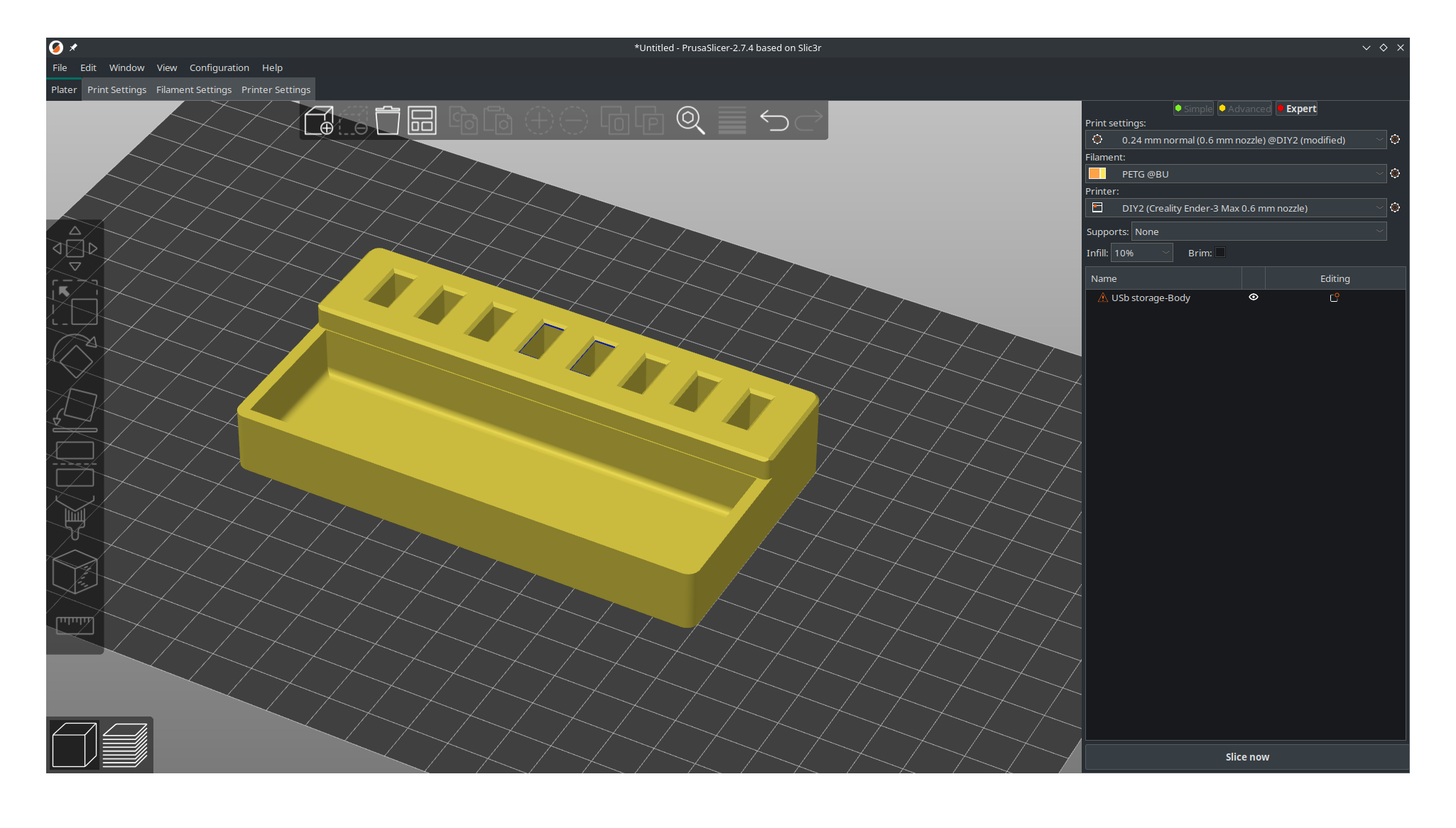 SD and USB storage tray