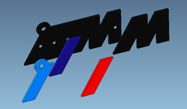 Miniatura 3 do modelo 3D BMW M Keychain