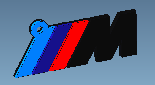 Miniatura 2 do modelo 3D BMW M Keychain
