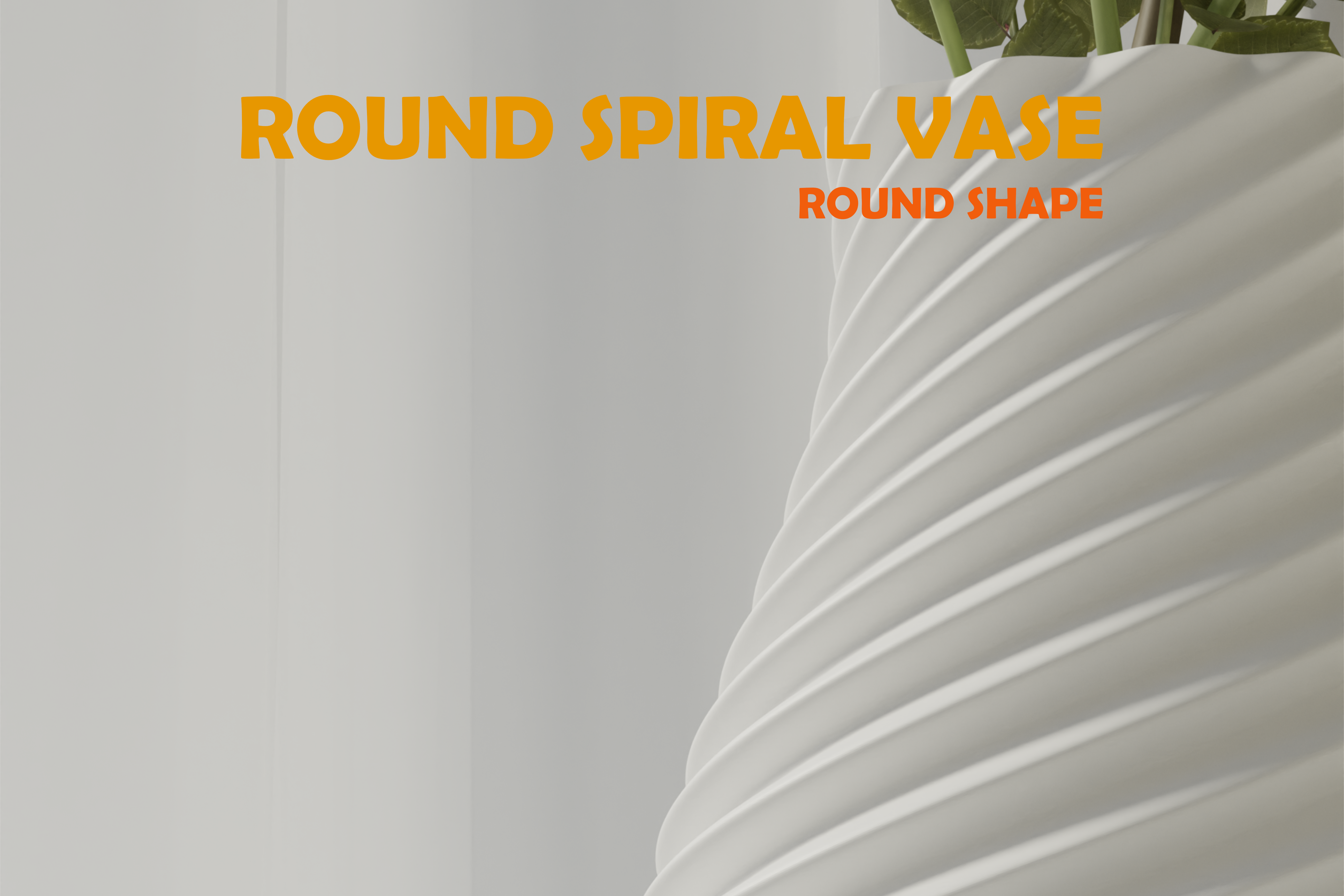 Spiral‑Patterned Round Ceramic Vase – 3D Printable Model