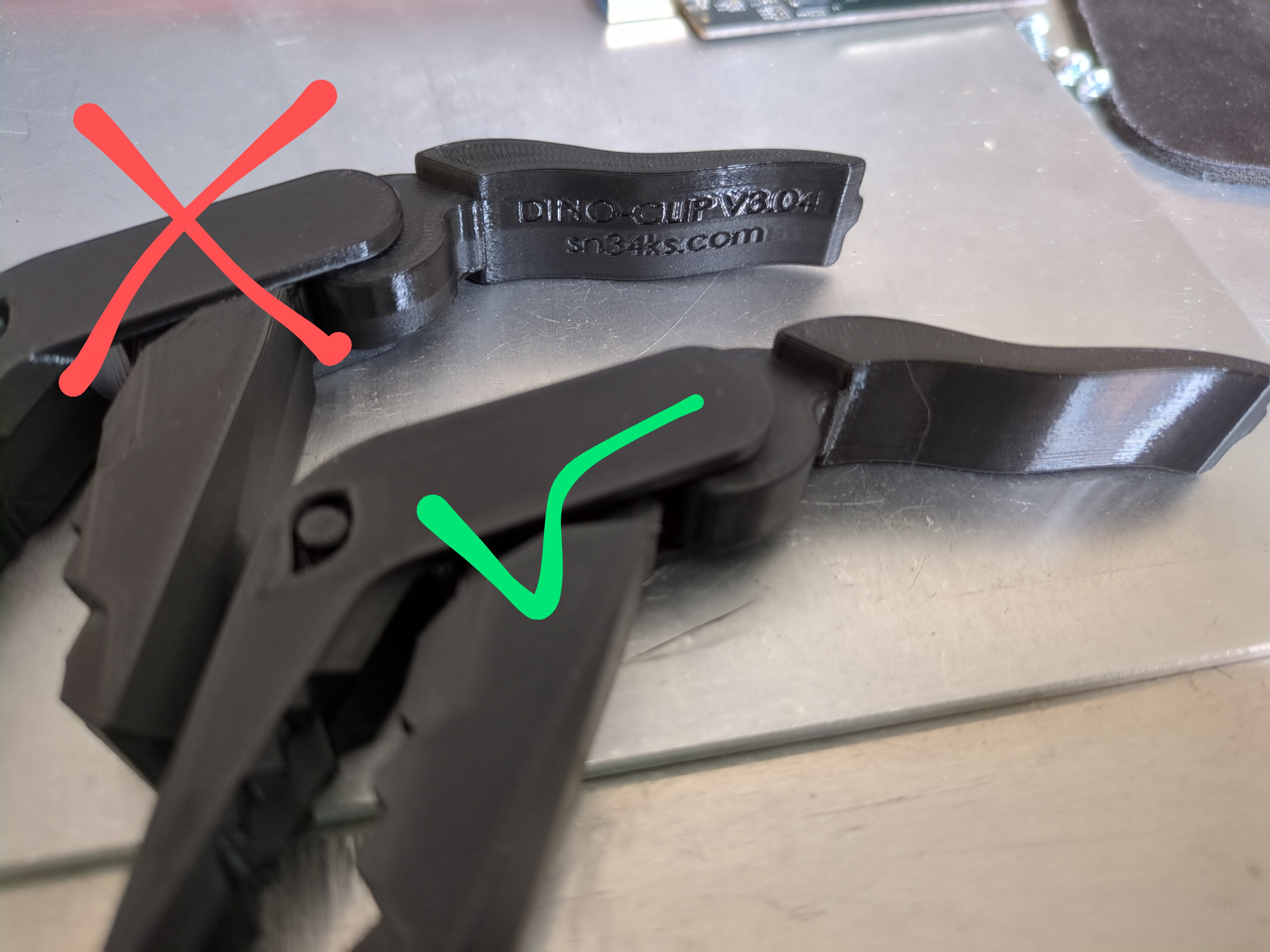 No ads (advertisments free) Dino-Clip Mechanical CAM Chip-Clip (PRINT-IN-PLACE)