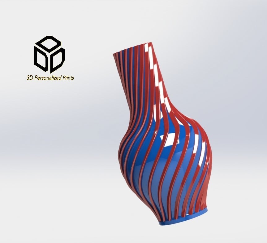 Flower Vase: Twisted Fin pattern