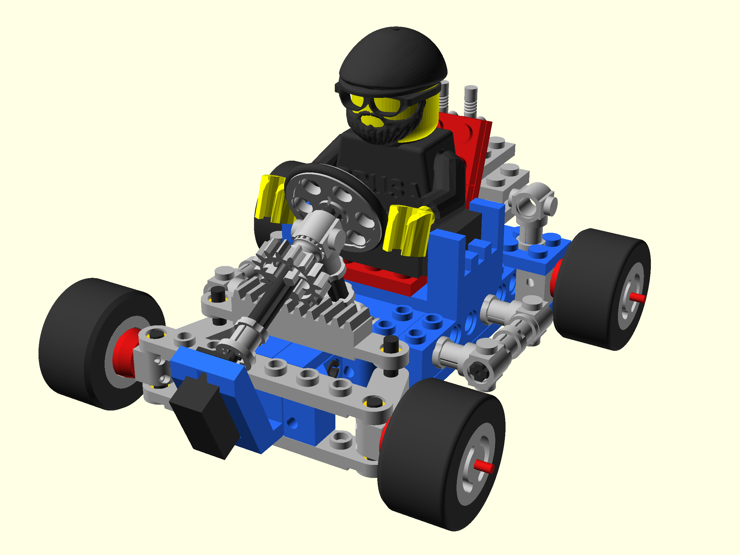 OpenRC Go-Kart (1985) with Ackermann Steering