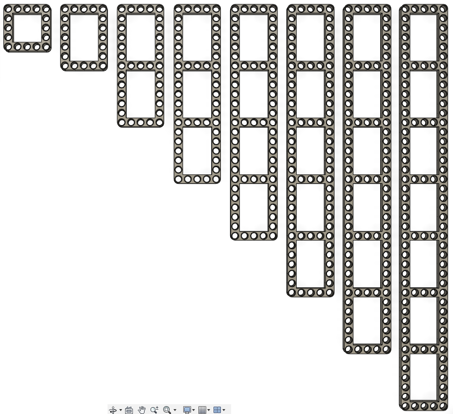 Miniatura 2 do modelo 3D Rectangle Brackets, many sizes, Lego compatible