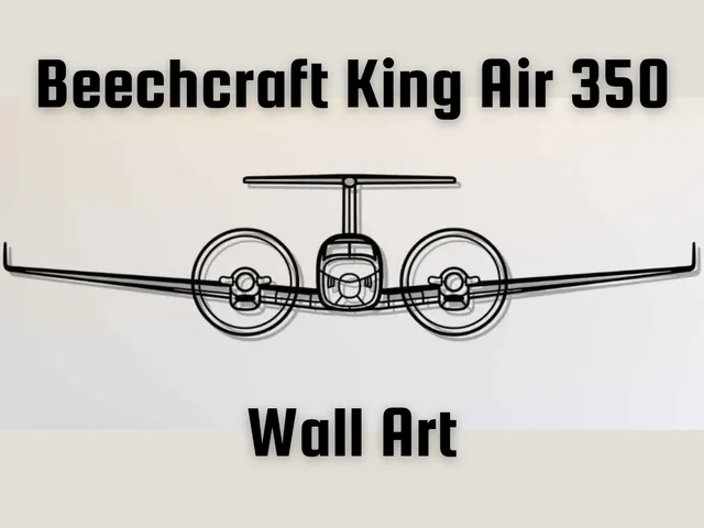 Beechcraft King Air 350 Front Wall Art