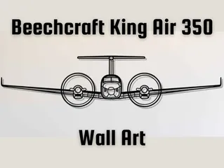 Beechcraft King Air 350 Front Wall Art