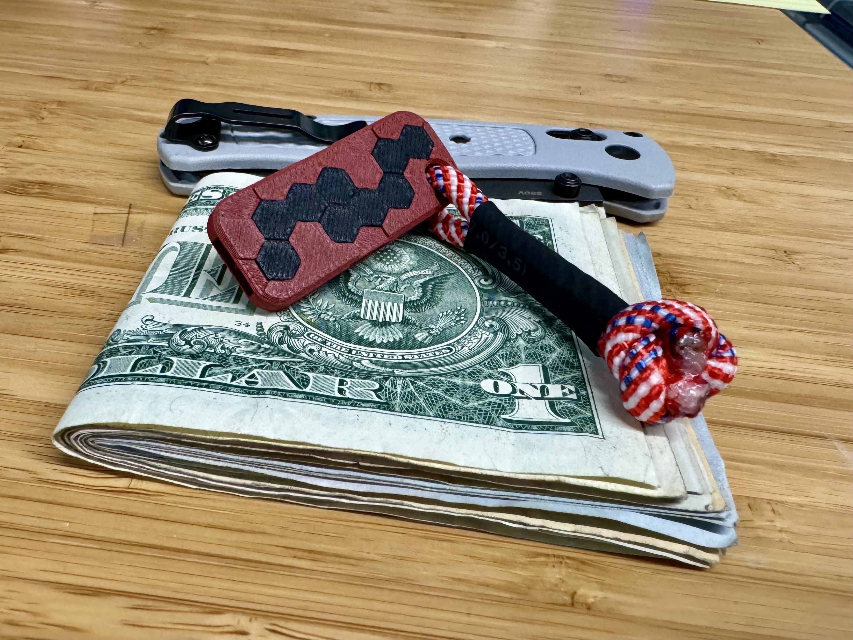 Multi-Material Hexagon-Cutout Survival Whistle