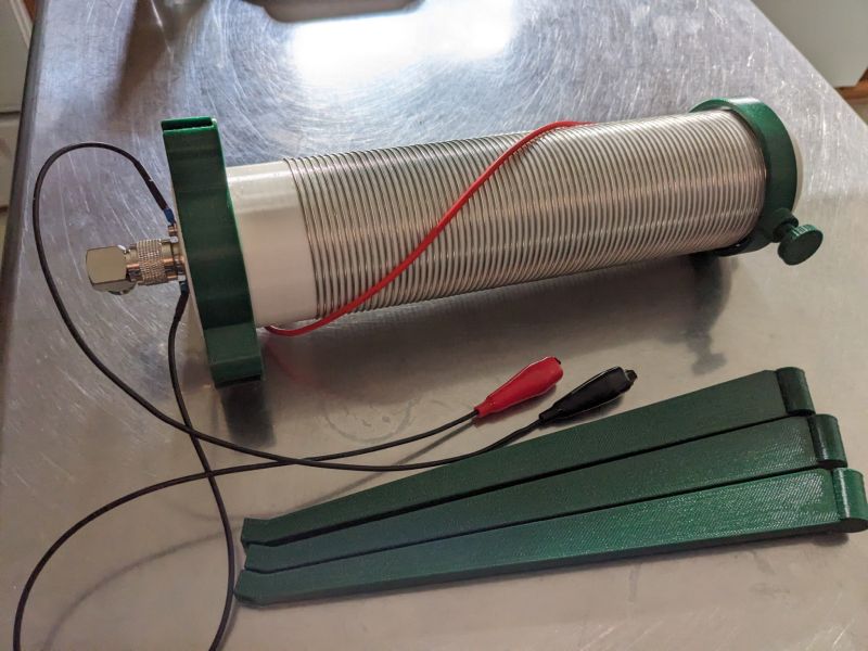 Portable vertical antenna loading coil  123 uH