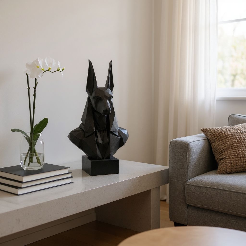 Miniatura 3 do modelo 3D Low Poly Anubis Bust