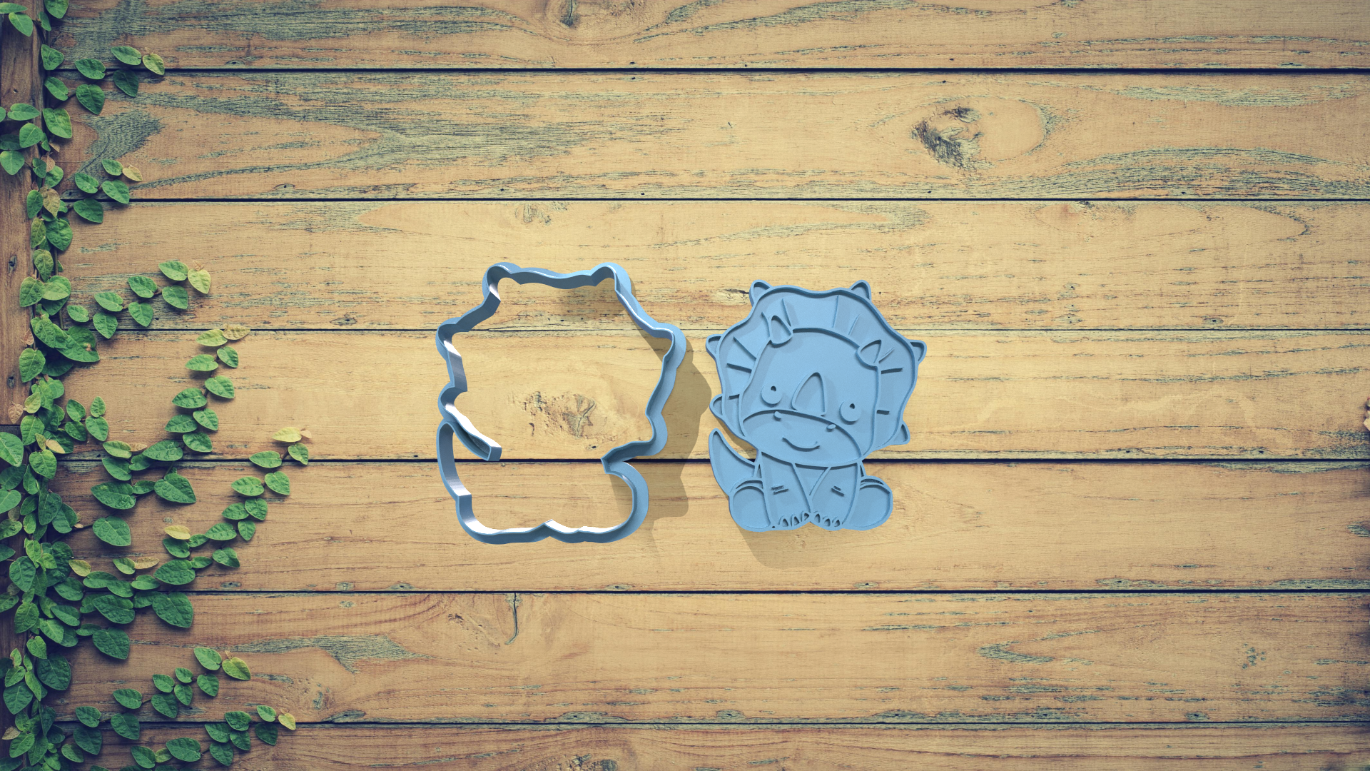 Miniatura 5 do modelo 3D Dinosaur Cookie Cutter Set