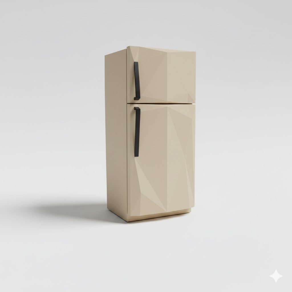 Low Poly Refrigerator 3D Model