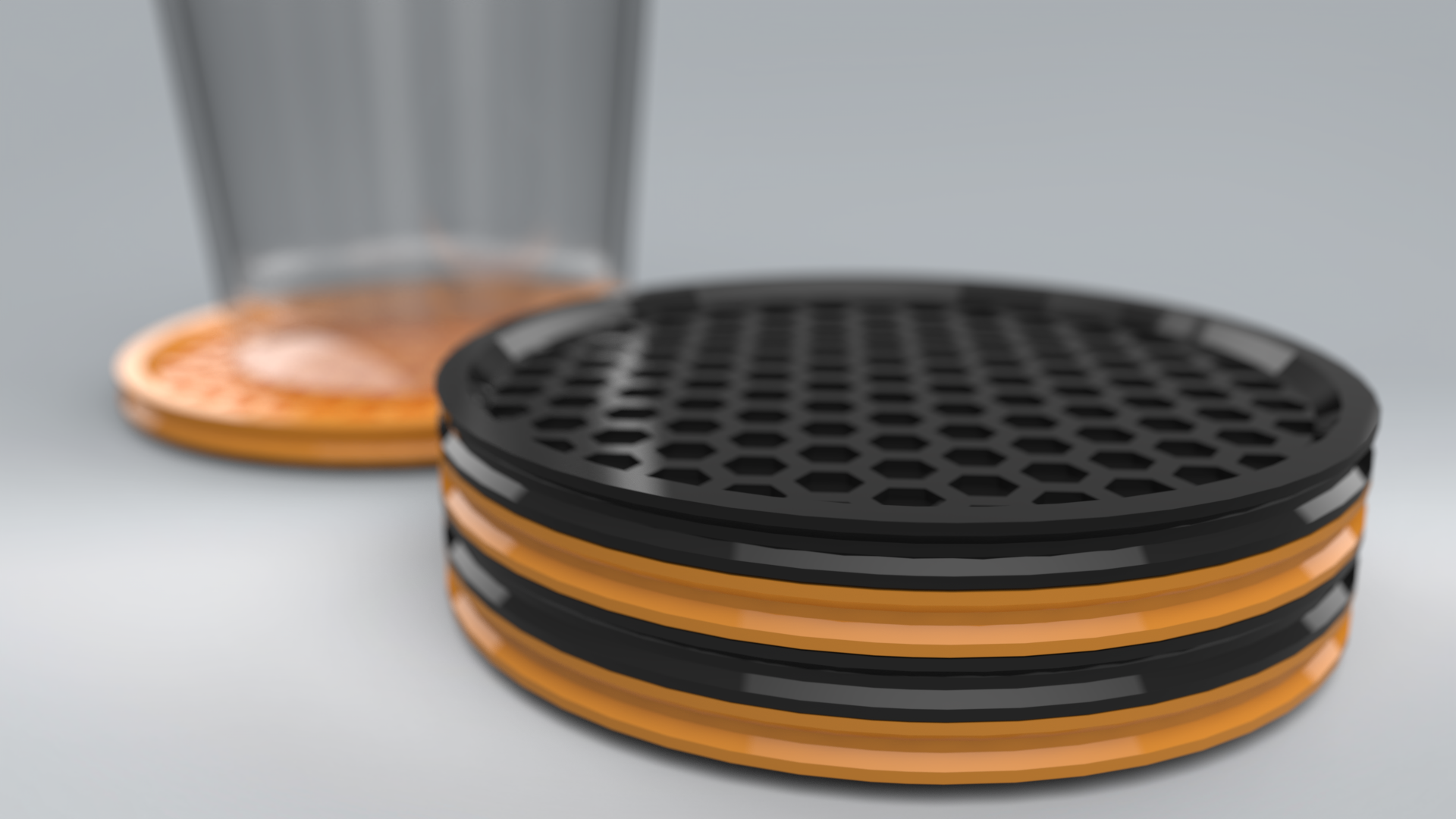 Drink Coaster (set) under your favorite beverage! STACKS! by Firstlayer