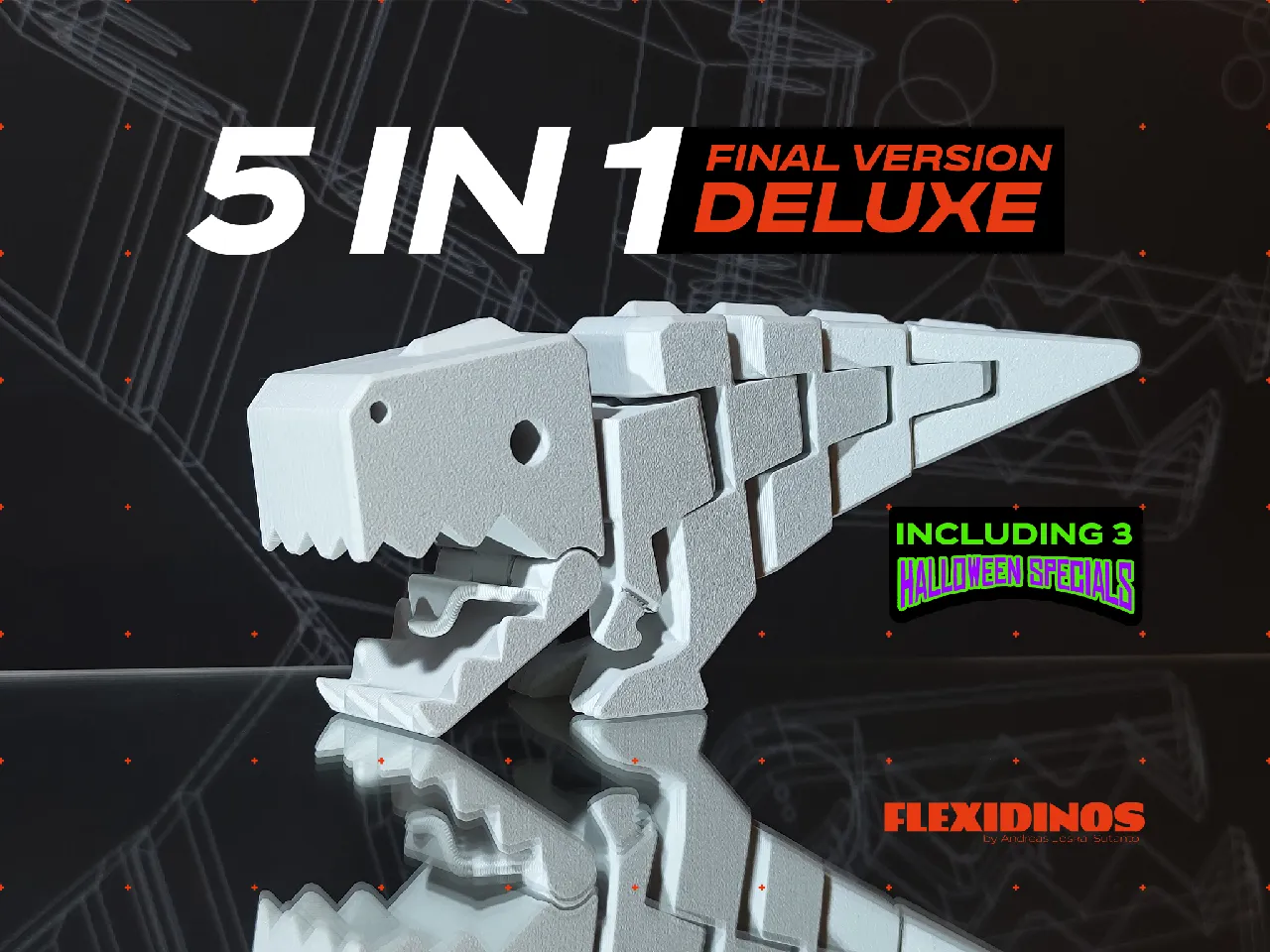 FlexiDinos FINAL VERSION: Tessa the flexi T-Rex print in