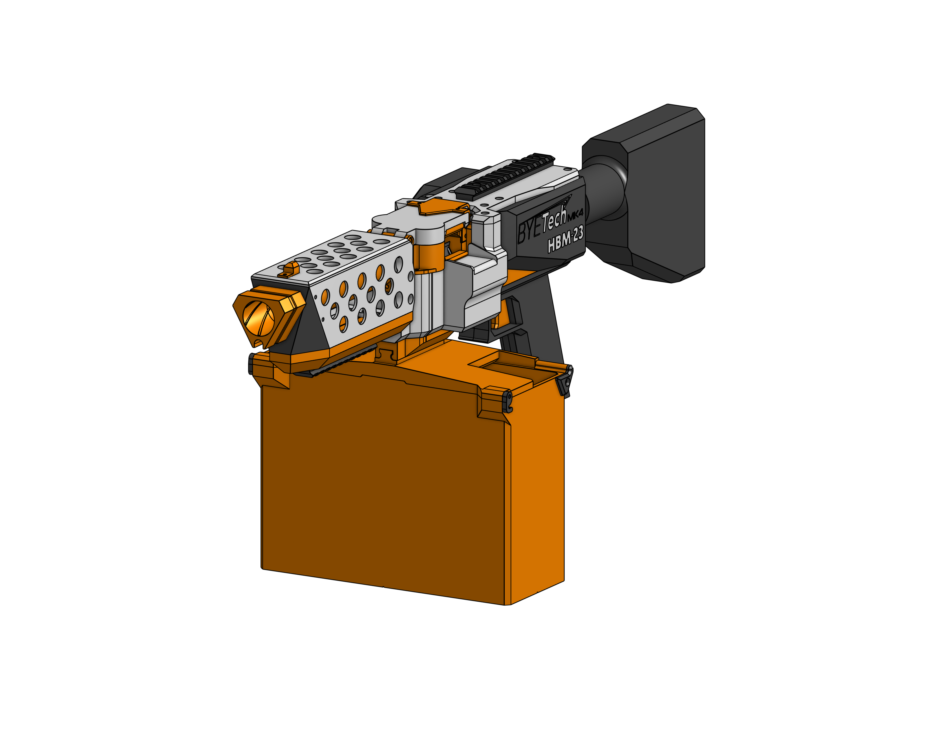 HBM 23 Belt Fed Blaster Nerf Homemade By BusyYoungExec Download hbm-23-belt-fed-blaster-nerf-homemade-by-busyyoungexec-download