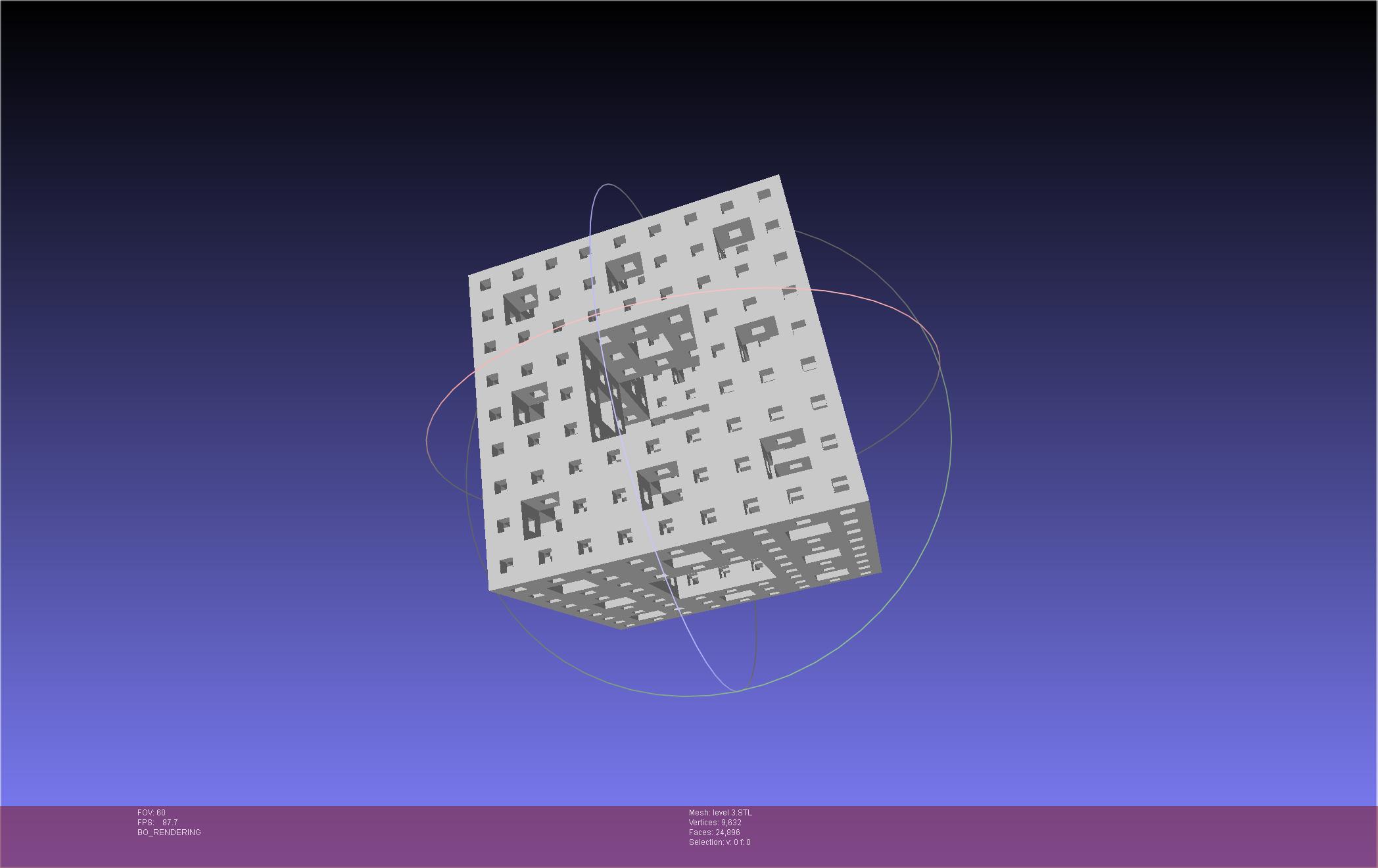 Menger Sponge Level 0 To 5 Printable STL