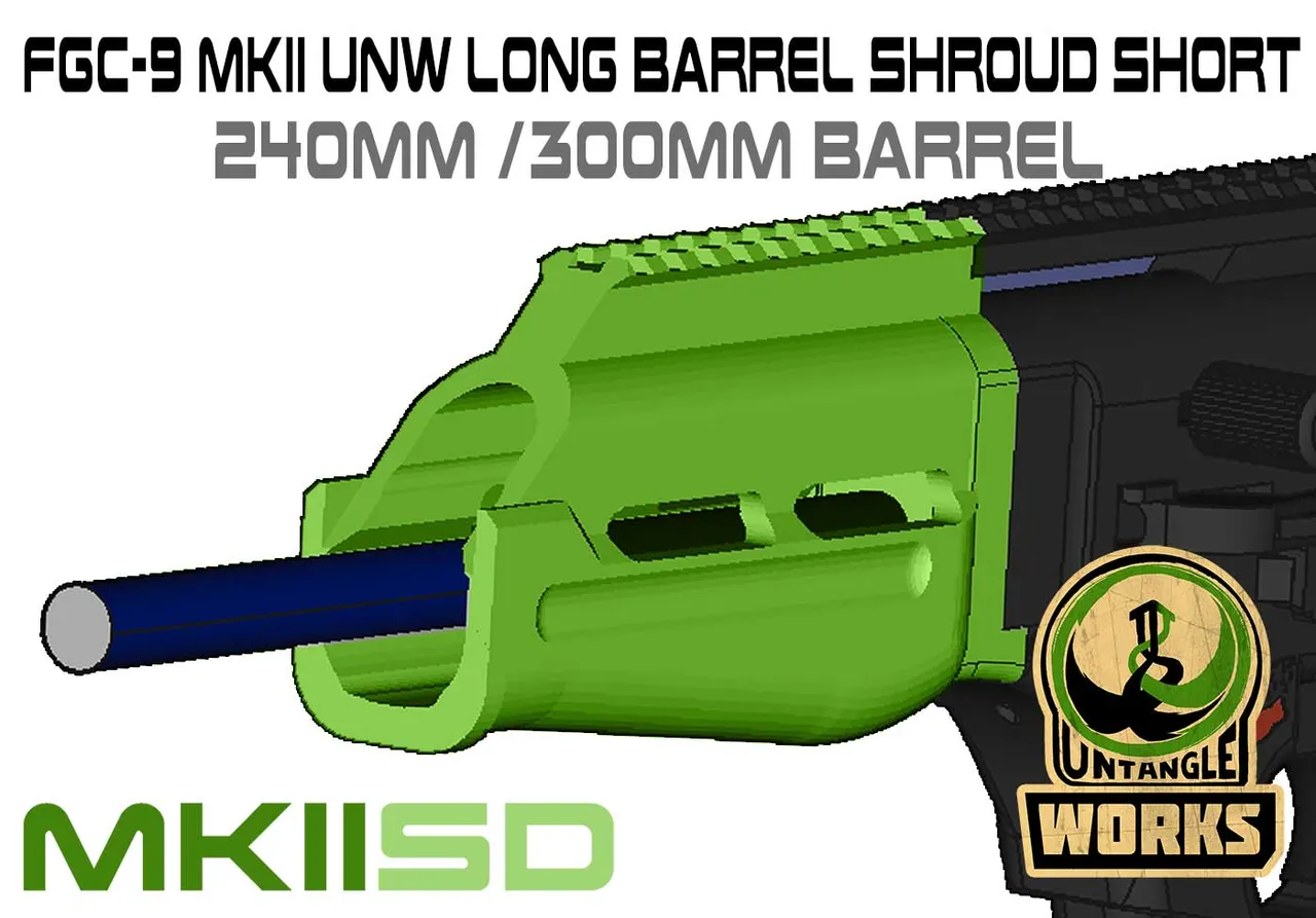 FGC9-MKII LB short SHROUD set by UntangleWORKS, Download free STL model