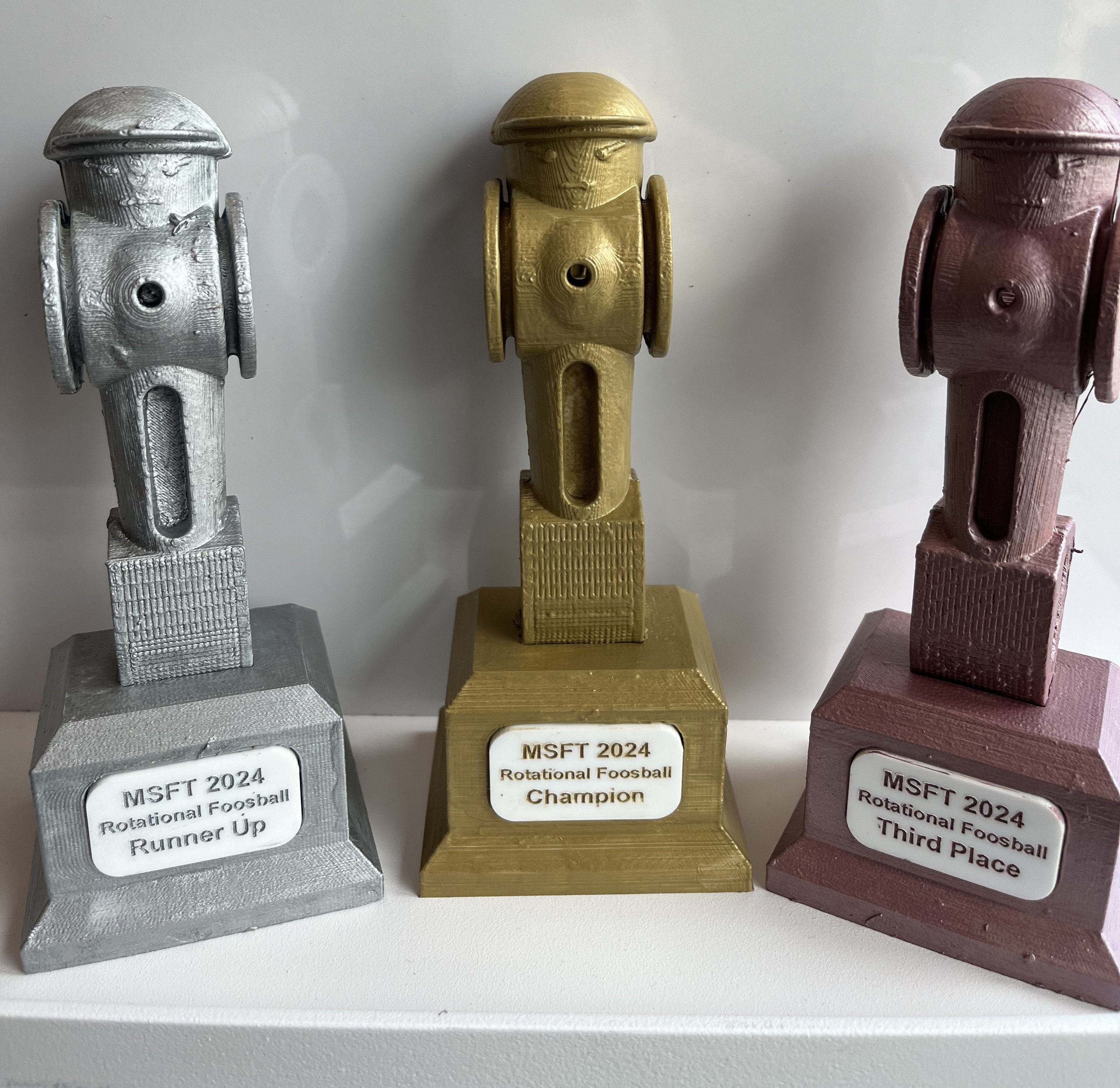 Foosball Foosman Cutted in Half for Trophy