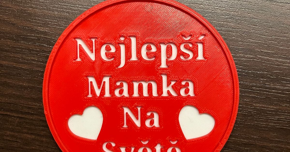 Podložka pod hrnek s textem NEJLEPŠÍ MAMKA NA SVĚTĚ by Onza | Download ...