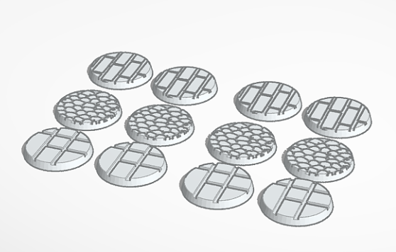 bases for TTRPG's - 12x 32mm bases