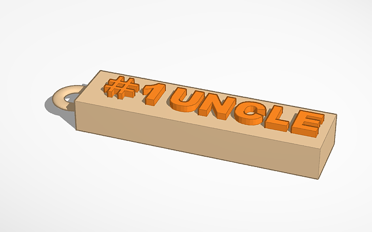 "#1 Uncle" keychain