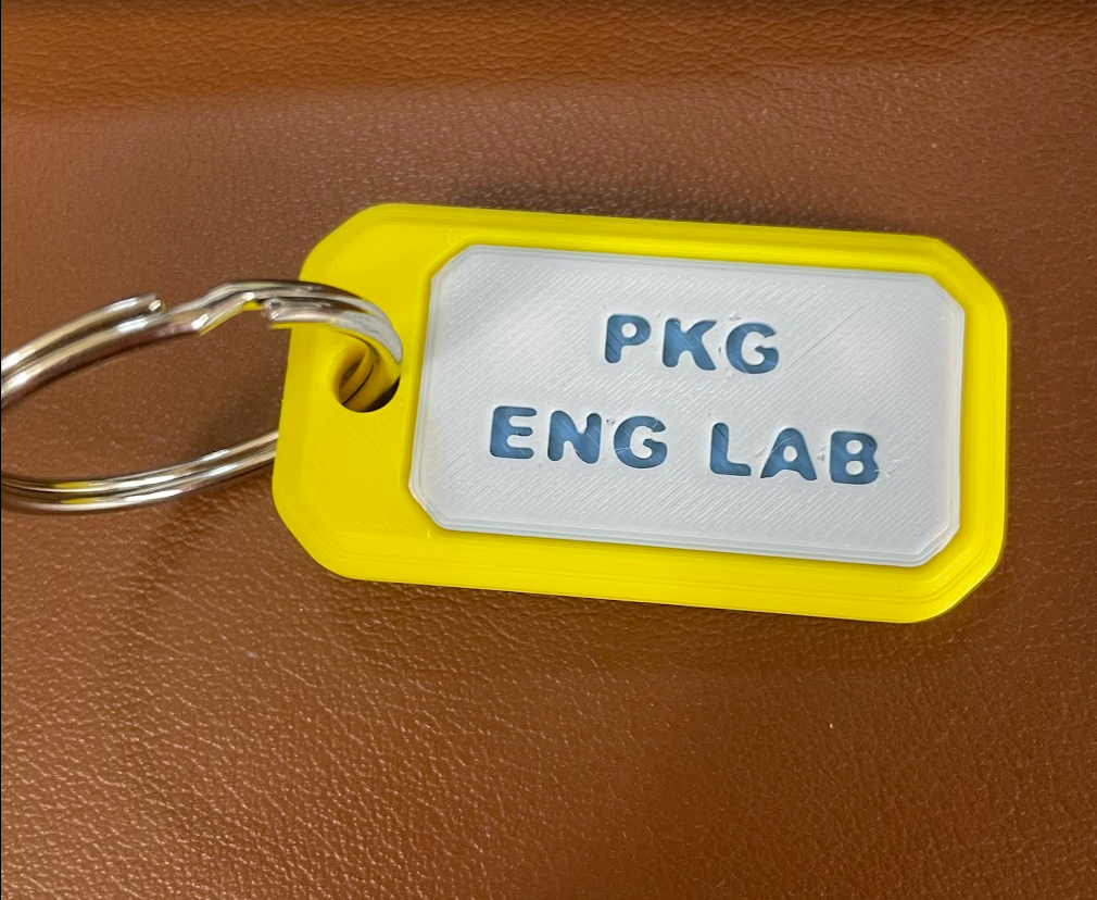 Labelled Keychain with Insertable Label