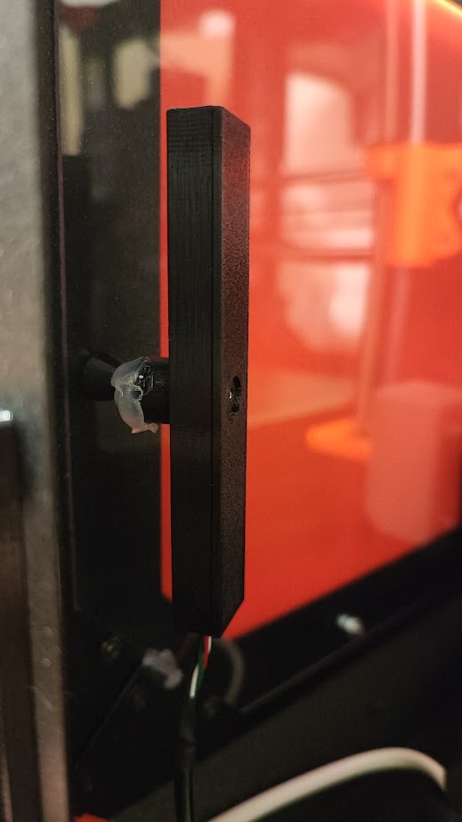 Support to mount the IMX258 10x85mm webcam on the Original Prusa Enclosure