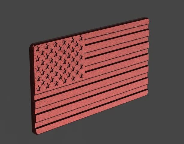 3D American Flag Business Card Customizable