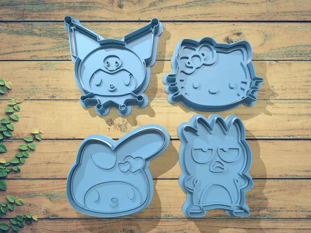 Sanrio Cookie Cutter Set - Hello Kitty - My Melody - Kuromi - Badtz-Maru