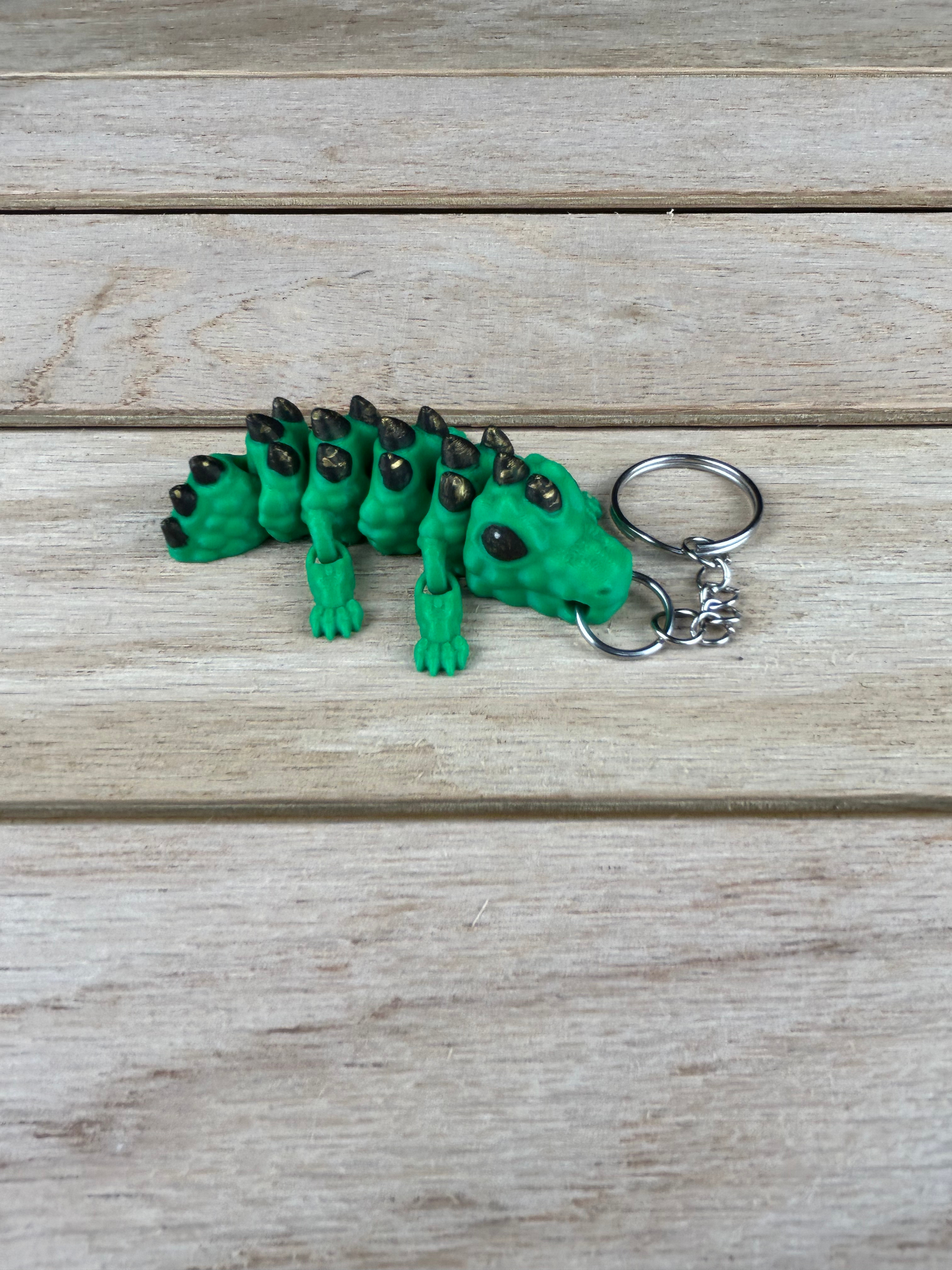 Gator Dragon Fidget Keychain