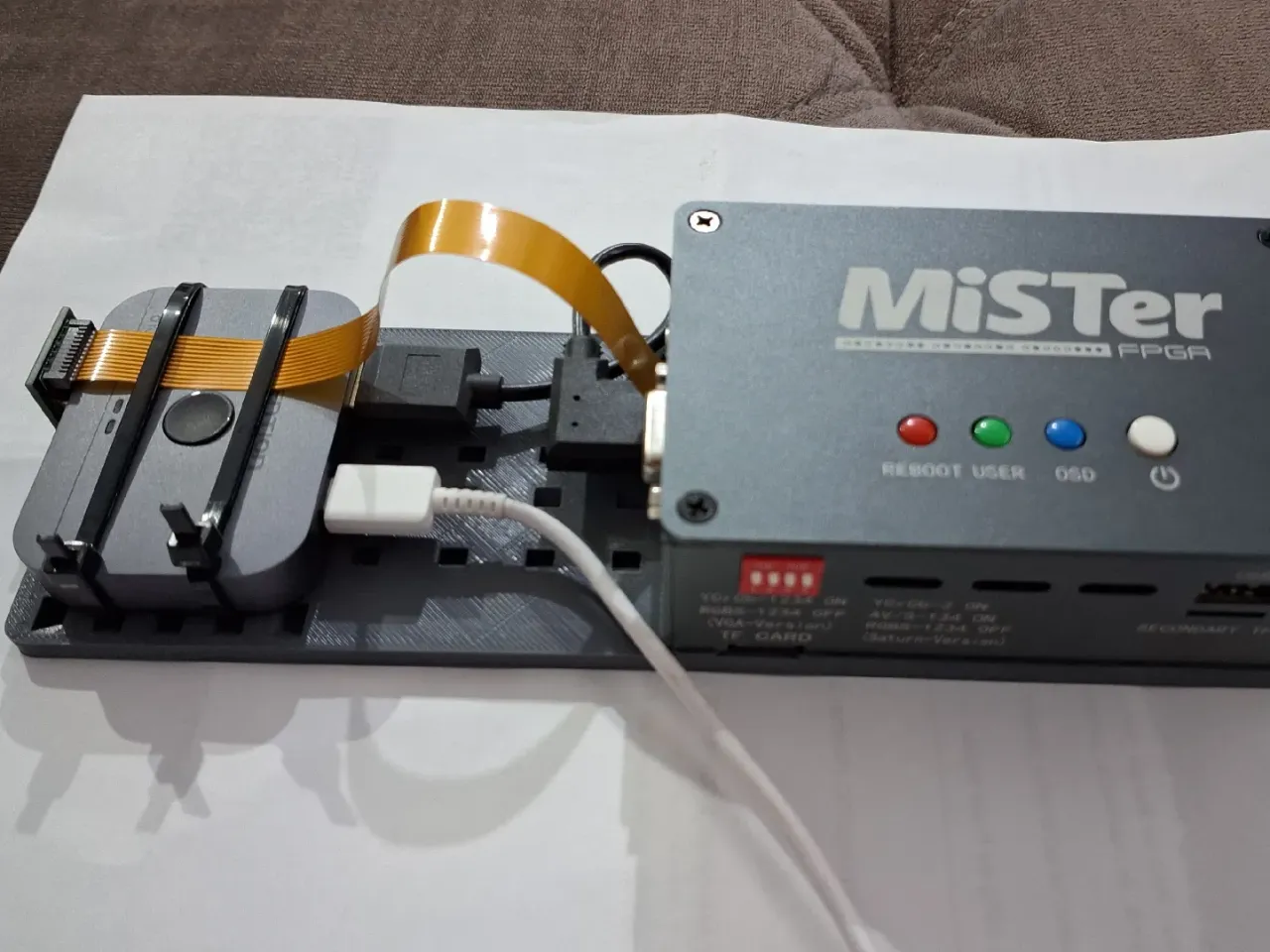 Base for the Mister FPGA from Retrocastle - zip ties version by