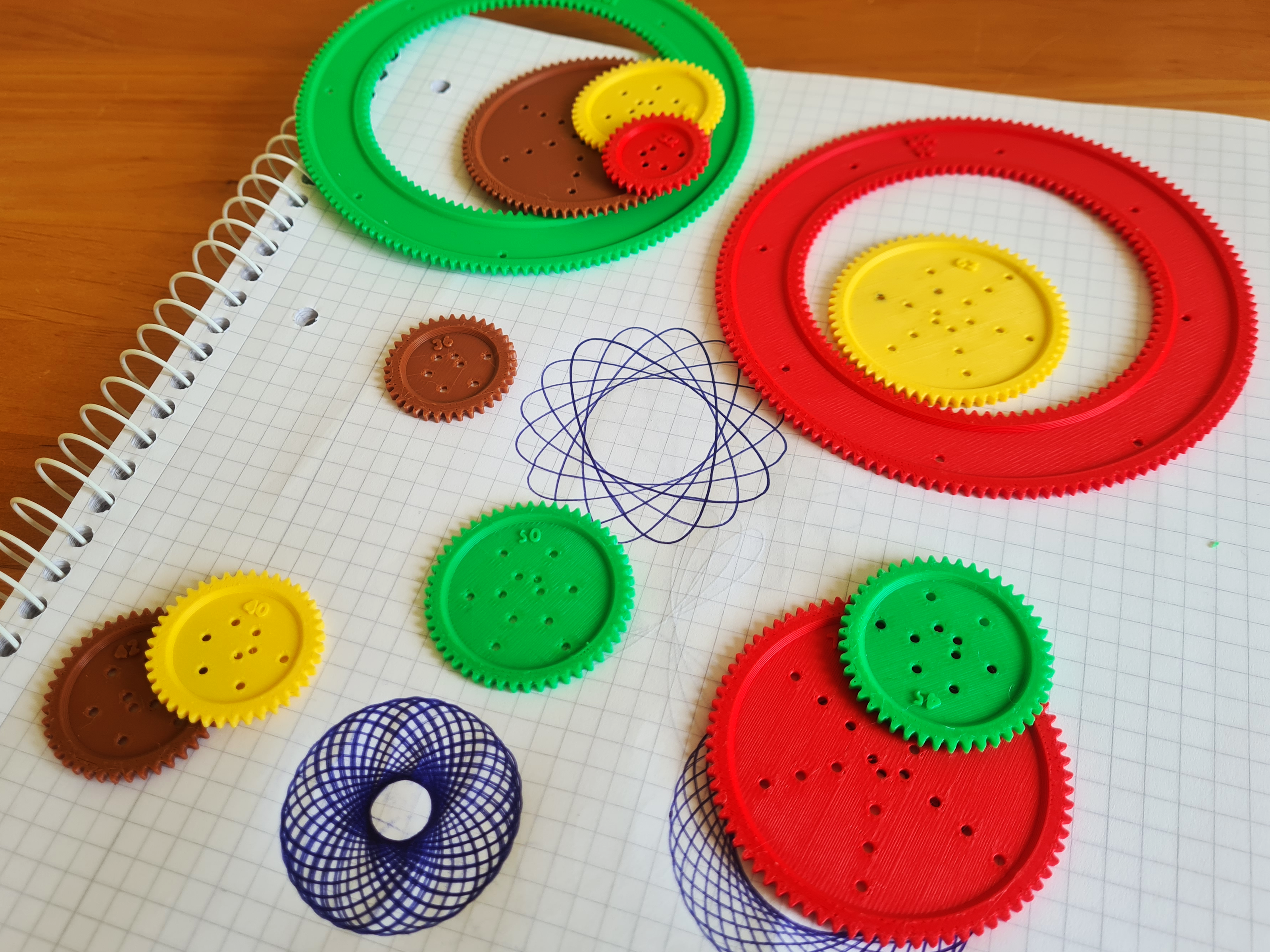 Spirograph drawing template