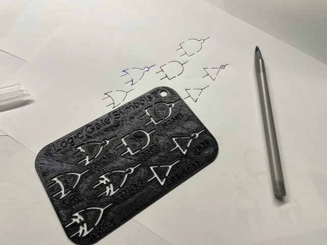 Logic Gate Symbols stencil