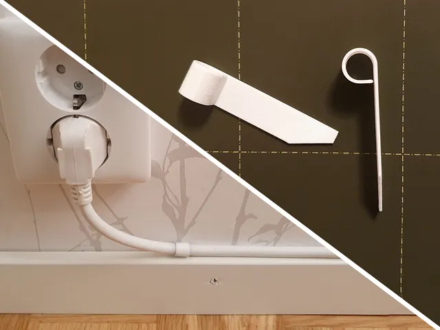 Cable clip with no screws or nails