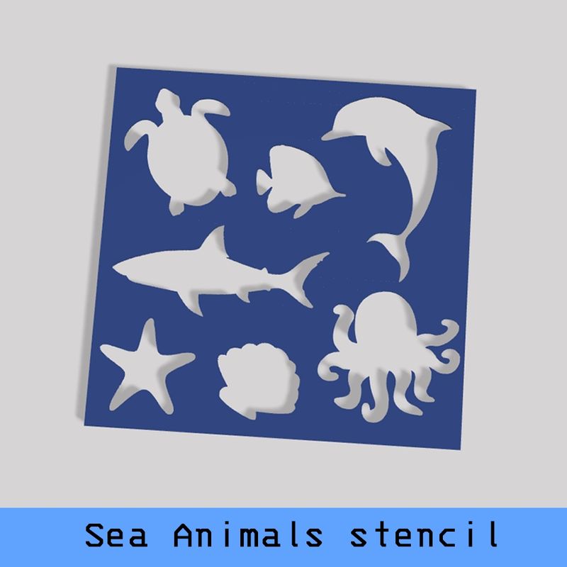 Sea animals stencil by WindyEle | Download free STL model | Printables.com sea-animals-stencil-by-windyele-download-free-stl-model-printables-com